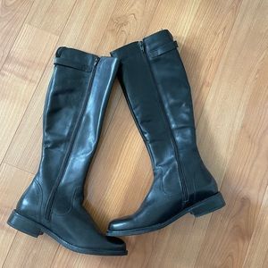 steve madden leather calf high boots